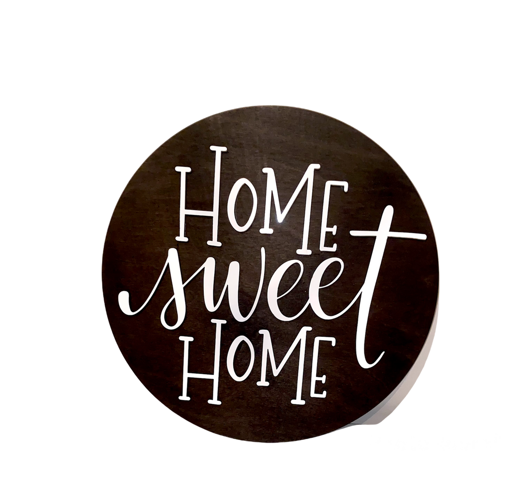 HOME SWEET HOME WOODEN 3D SIGN - BLACK