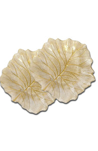 GOLD LEAF PLATES (Set of 2)