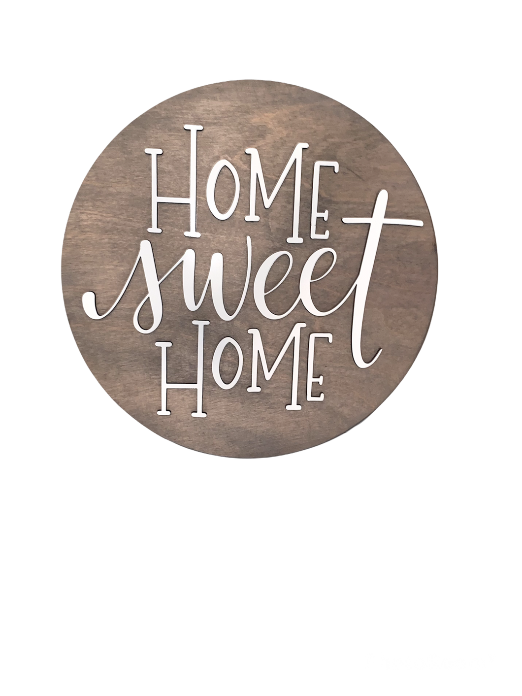 HOME SWEET HOME WOODEN 3D SIGN - LIGHT OAK GRAY MIX