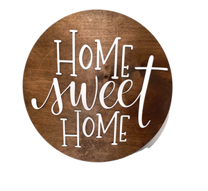 HOME SWEET HOME WOODEN 3D SIGN - DARK OAK