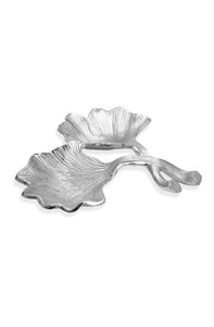 SILVER DOUBLE LEAF DISH